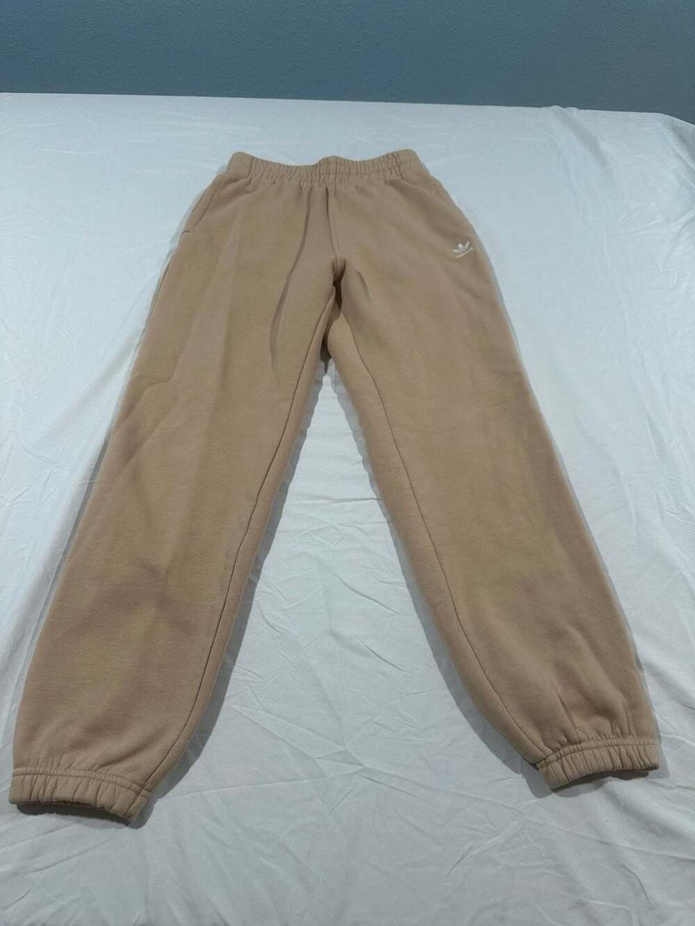 Adidas Originals Trefoil Essentials Regular Fleece Joggers - Tan/Beige Women’s S